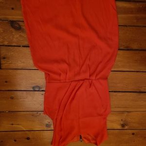 Top Shop red short dress size 4 with draping details